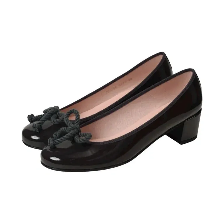 44314 - Black Patent Leather Heel for Teen/Women by Pretty Ballerinas