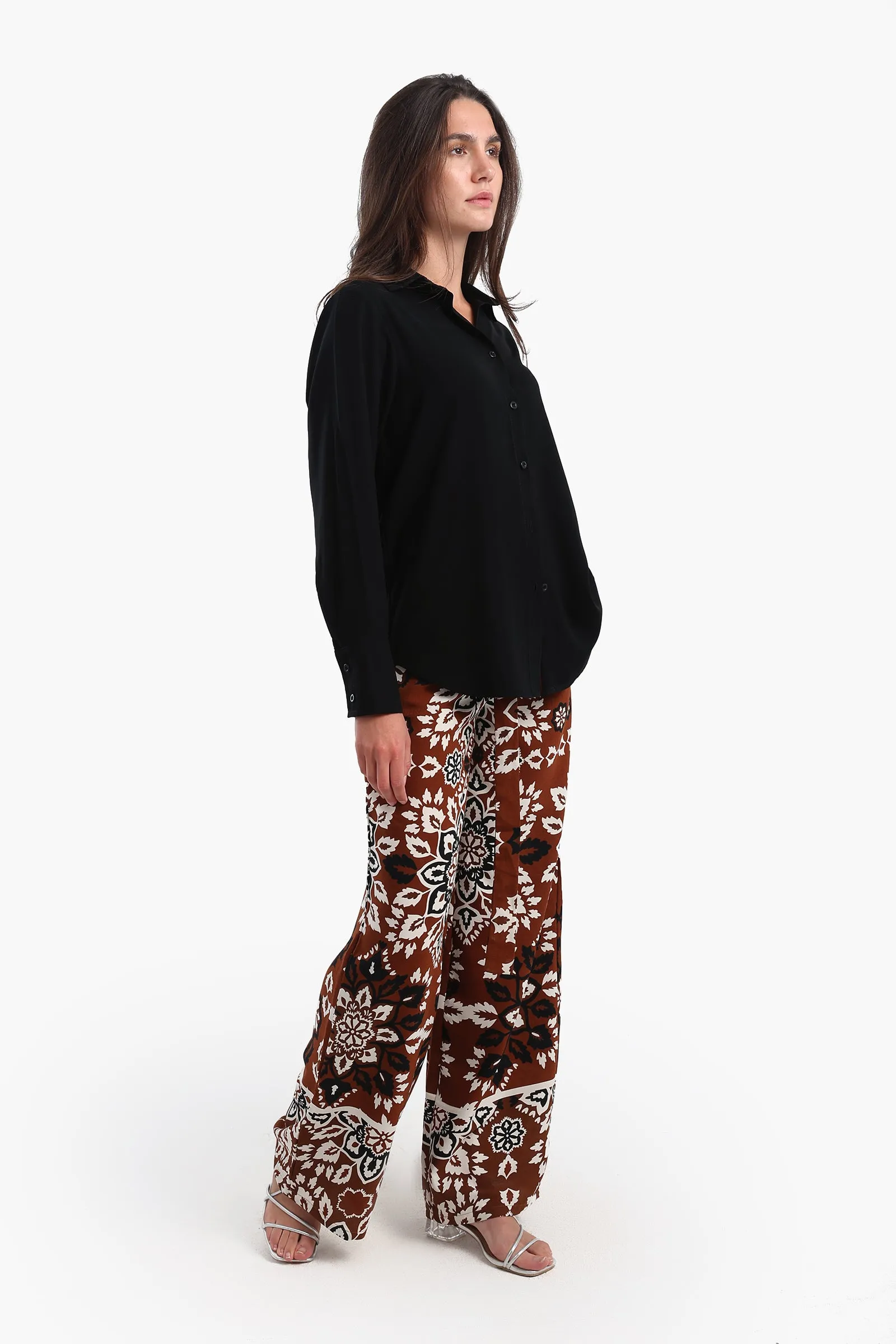 All Over Printed Pants with Belt