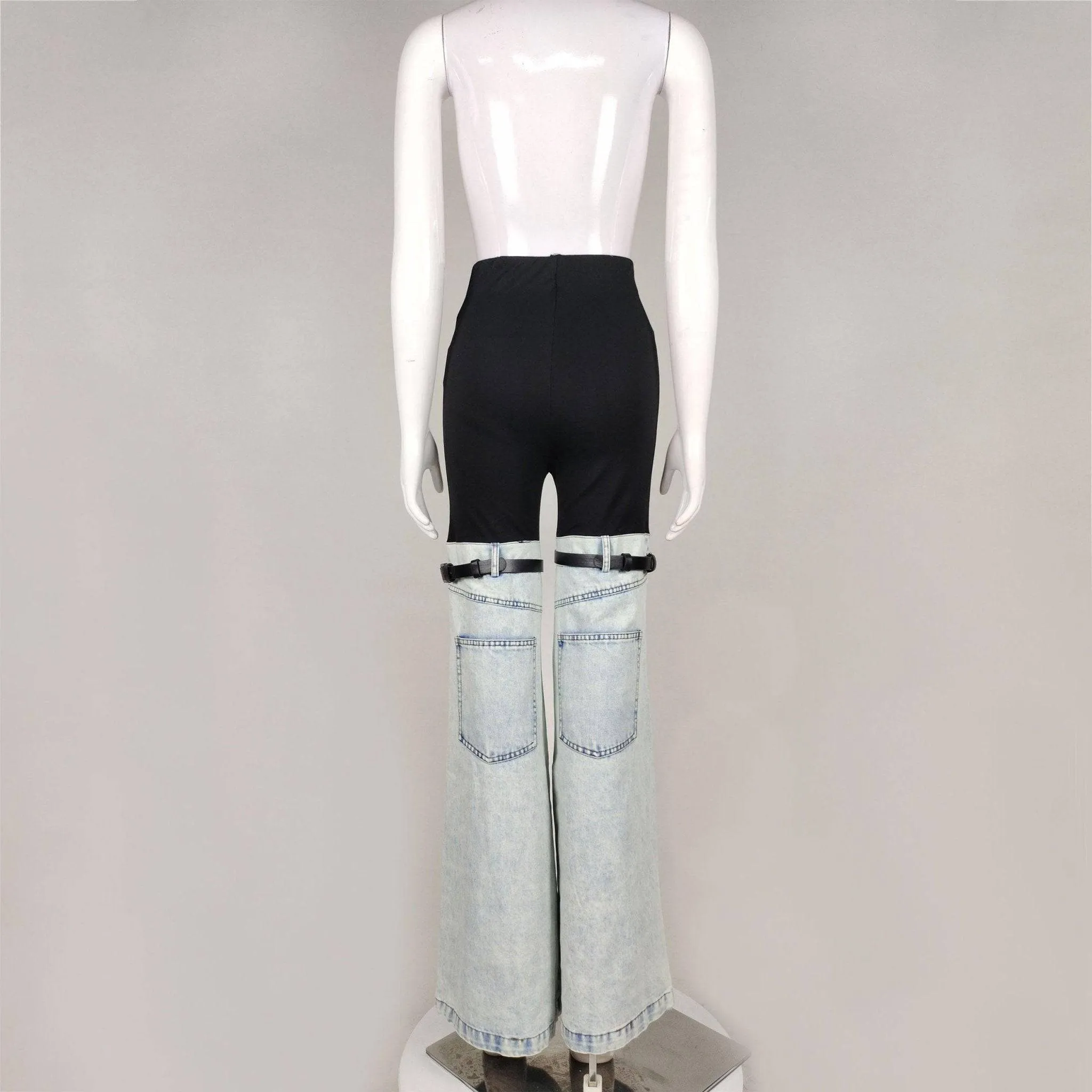 Bailey High Waist Irregular Denim Pants