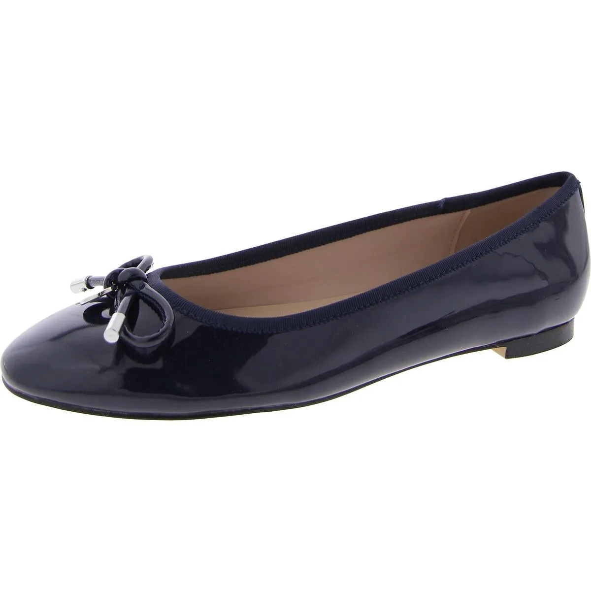 Bandolino Womens PAYLY 3 Patent Leather Bow Ballet Flats