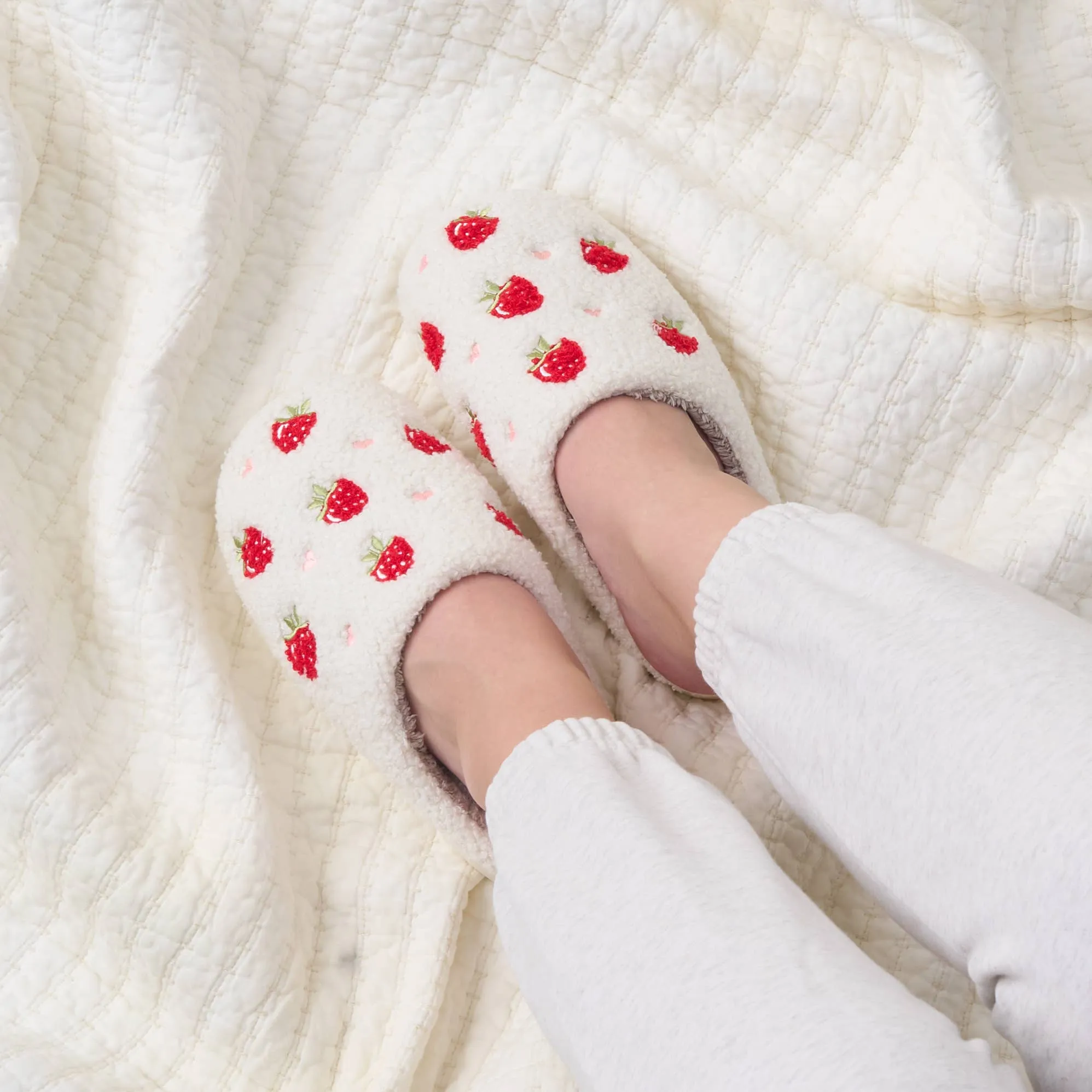 Berry Fuzzy Slippers