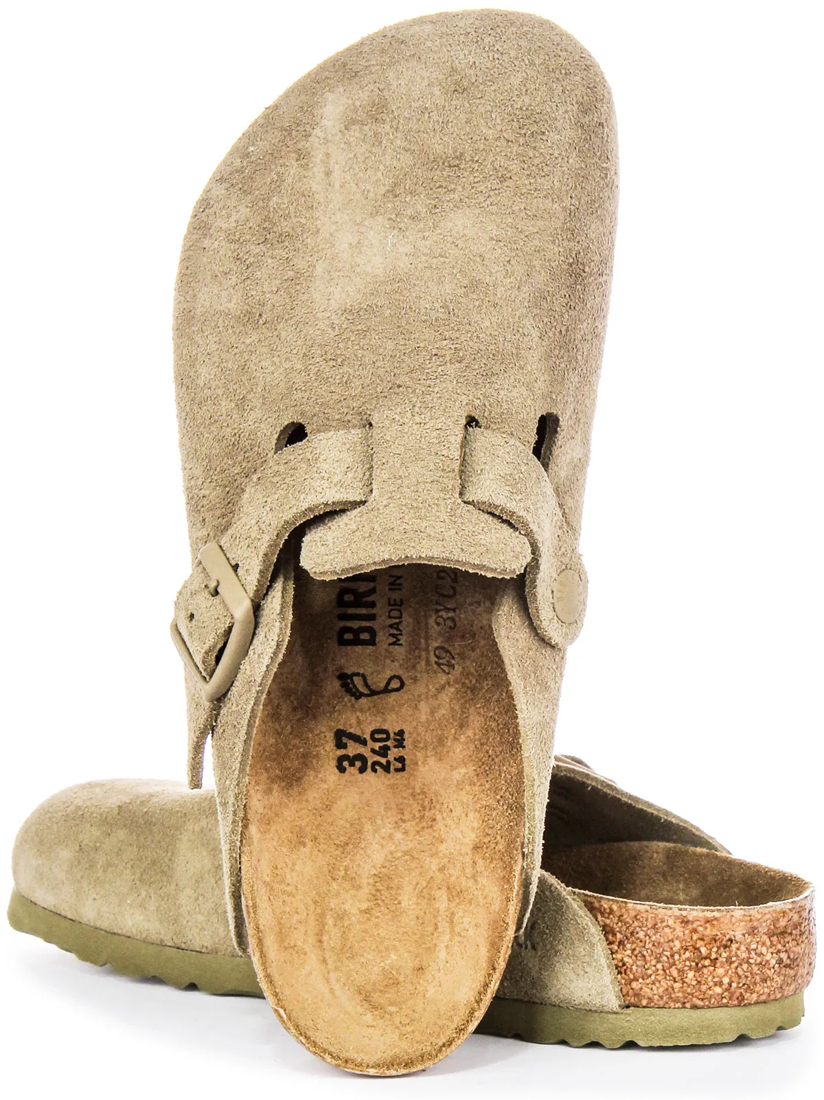 Birkenstock Boston Bs In Khaki | Regular Fit