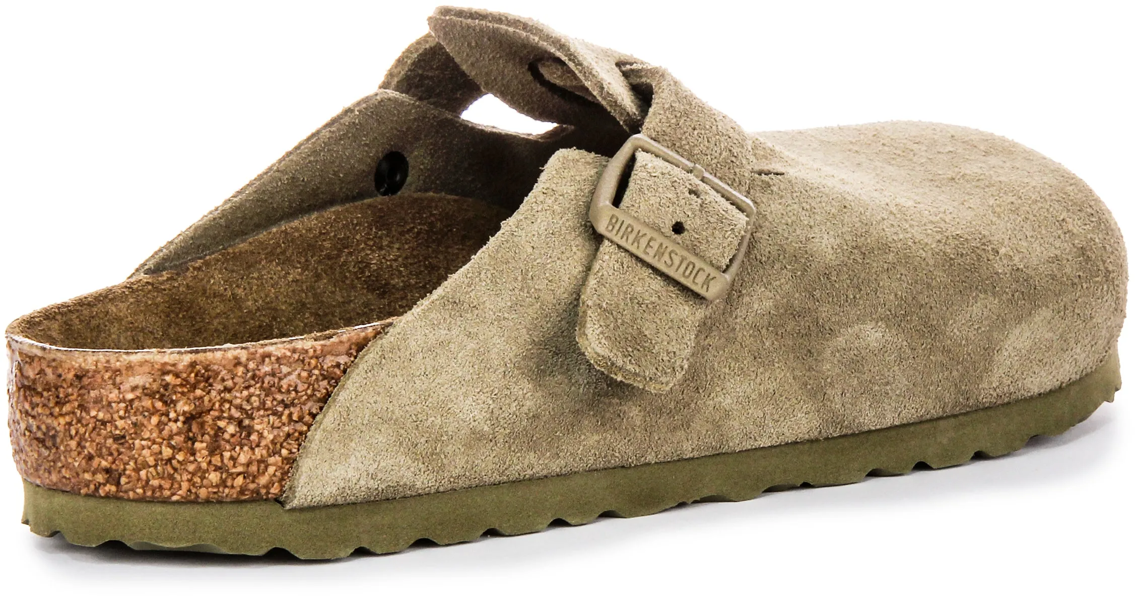 Birkenstock Boston Bs In Khaki | Regular Fit