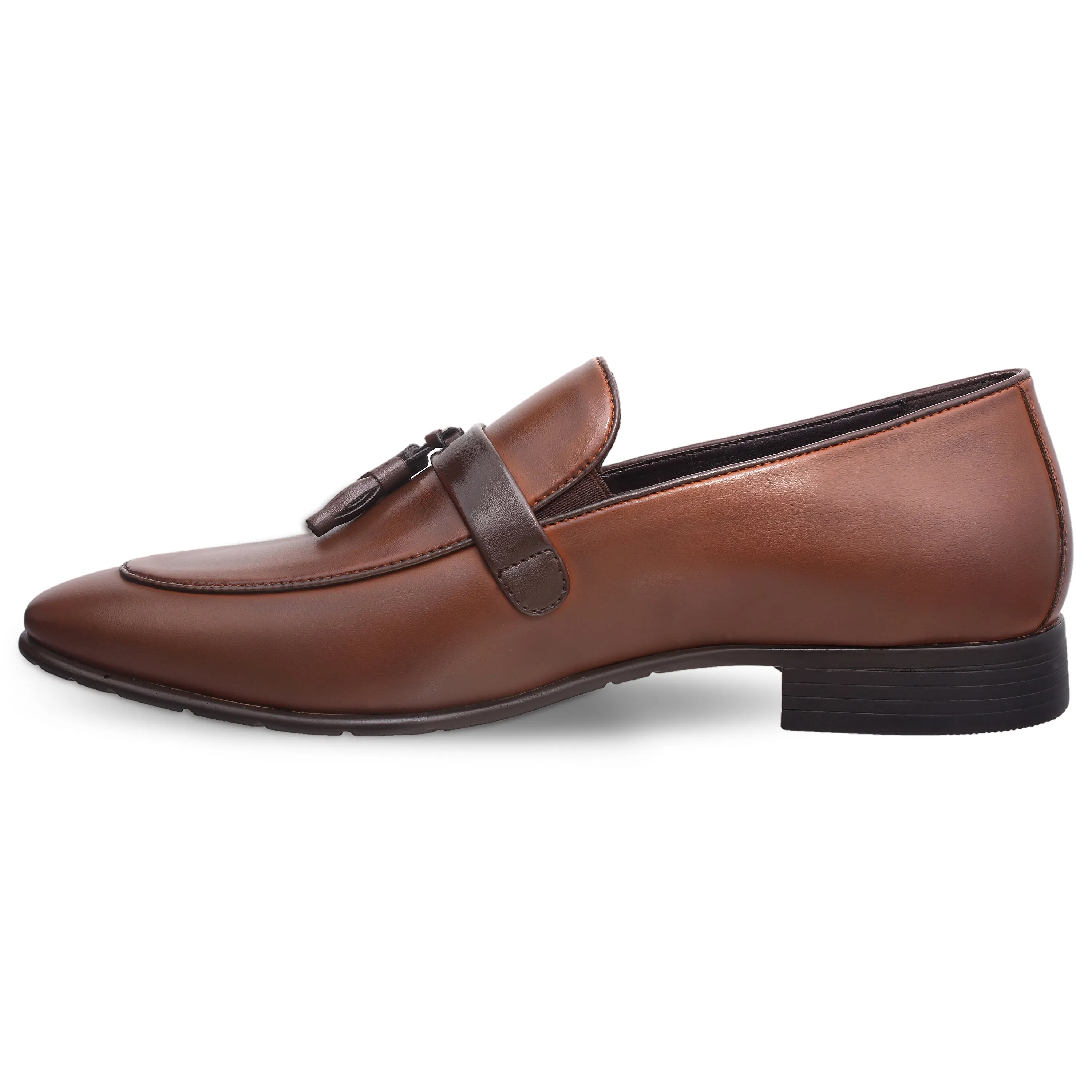 Blanc Brown Tassel Slip-Ons