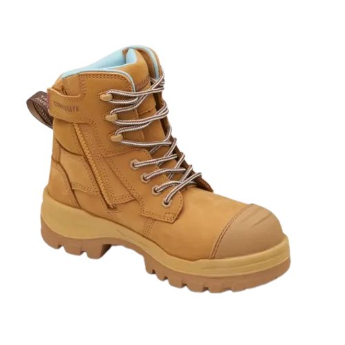 BLUNDSTONE 8860 Womens RotoFlex Zip Safety Boot - Wheat