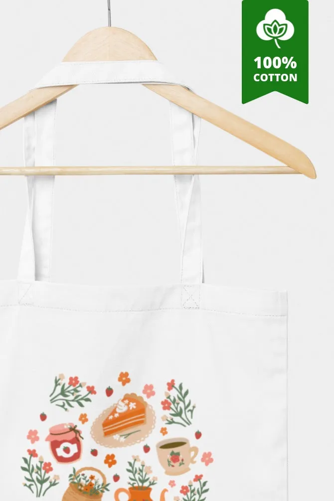 Breakfast Nature Quote Zipper Tote Bag