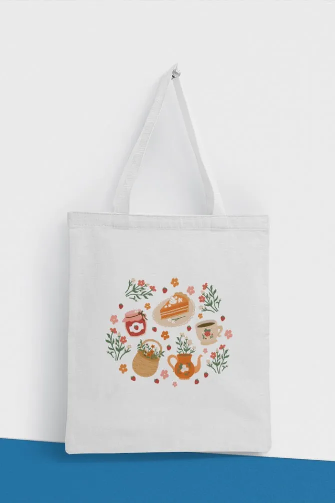 Breakfast Nature Quote Zipper Tote Bag