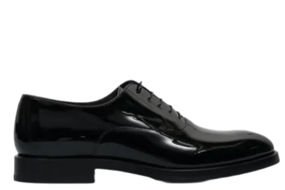 Brunello Cucinelli Mens Patent Oxfords in Black