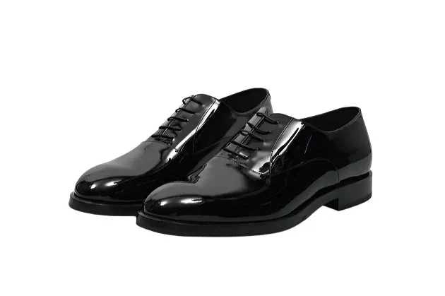 Brunello Cucinelli Mens Patent Oxfords in Black