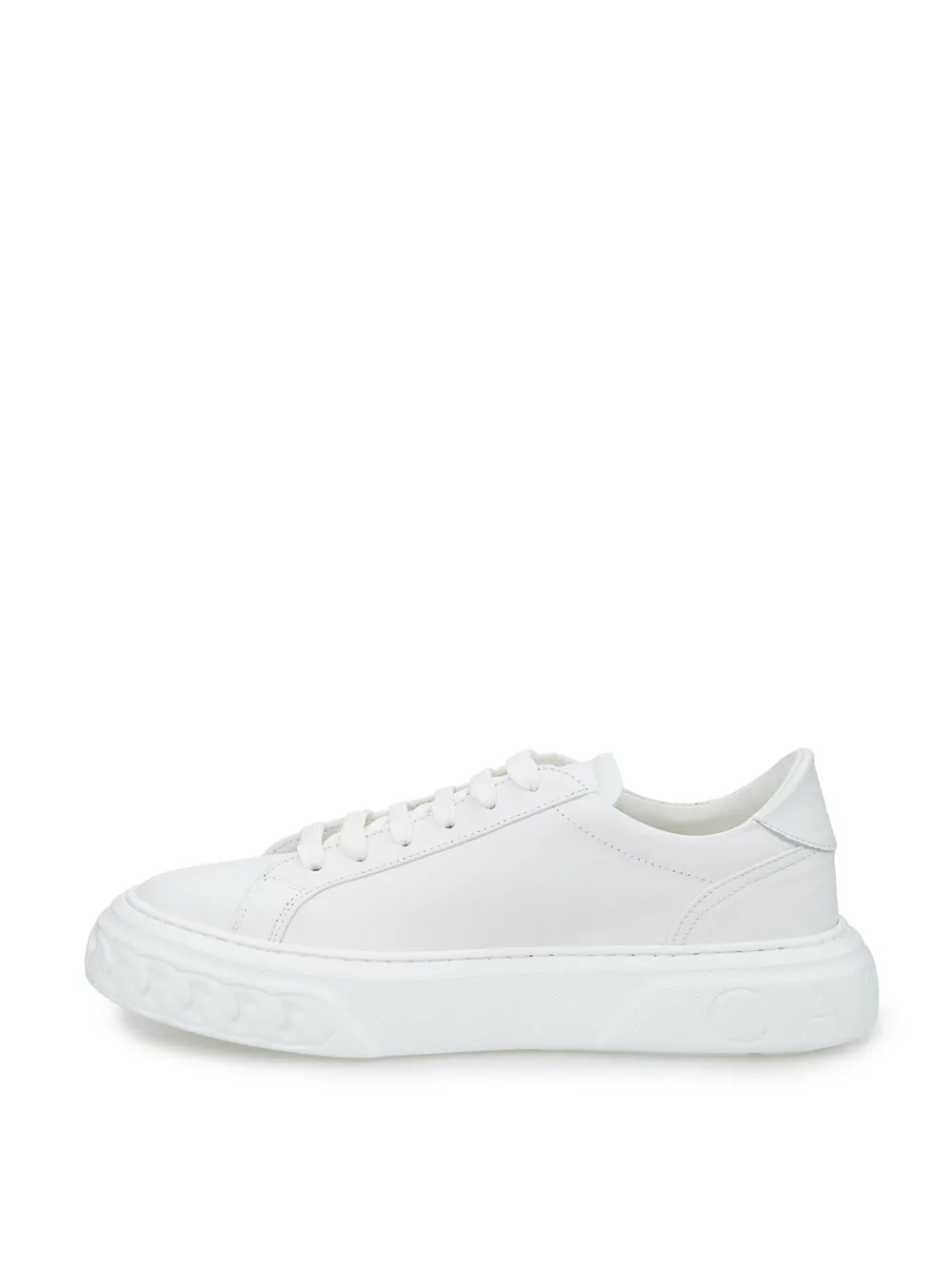 Casadei Elevated White Nappa Leather Off-Road Sneakers