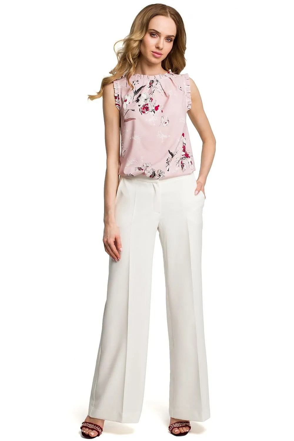 Chic Wide-Leg Trousers for Women with Convenient Side Pockets