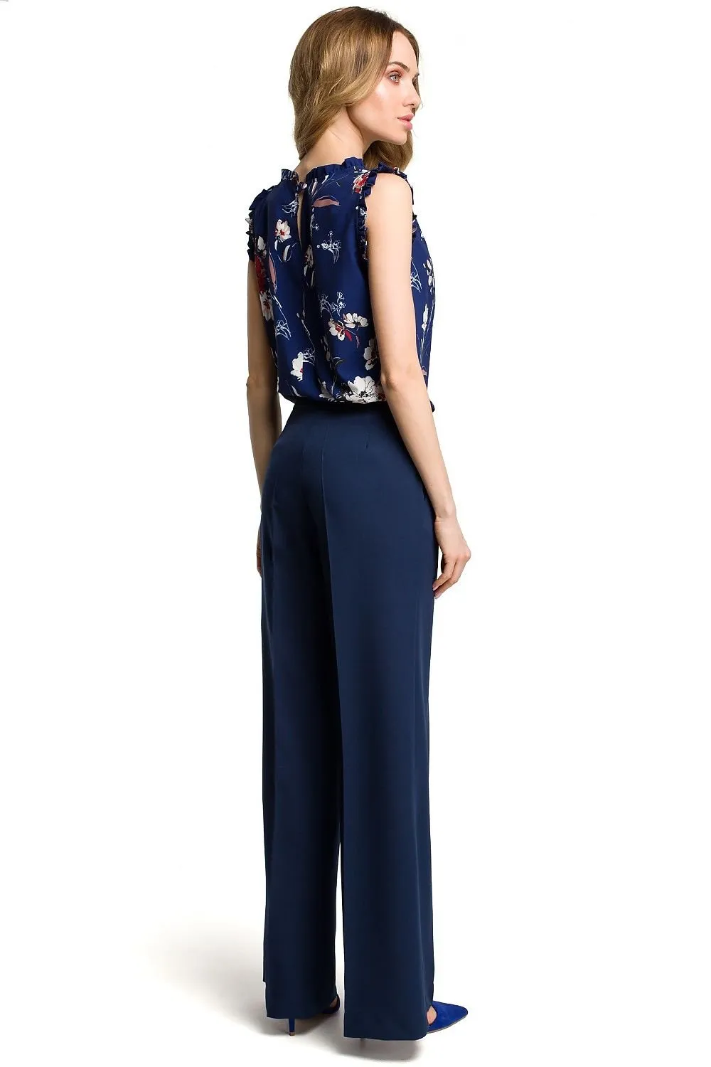 Chic Wide-Leg Trousers for Women with Convenient Side Pockets