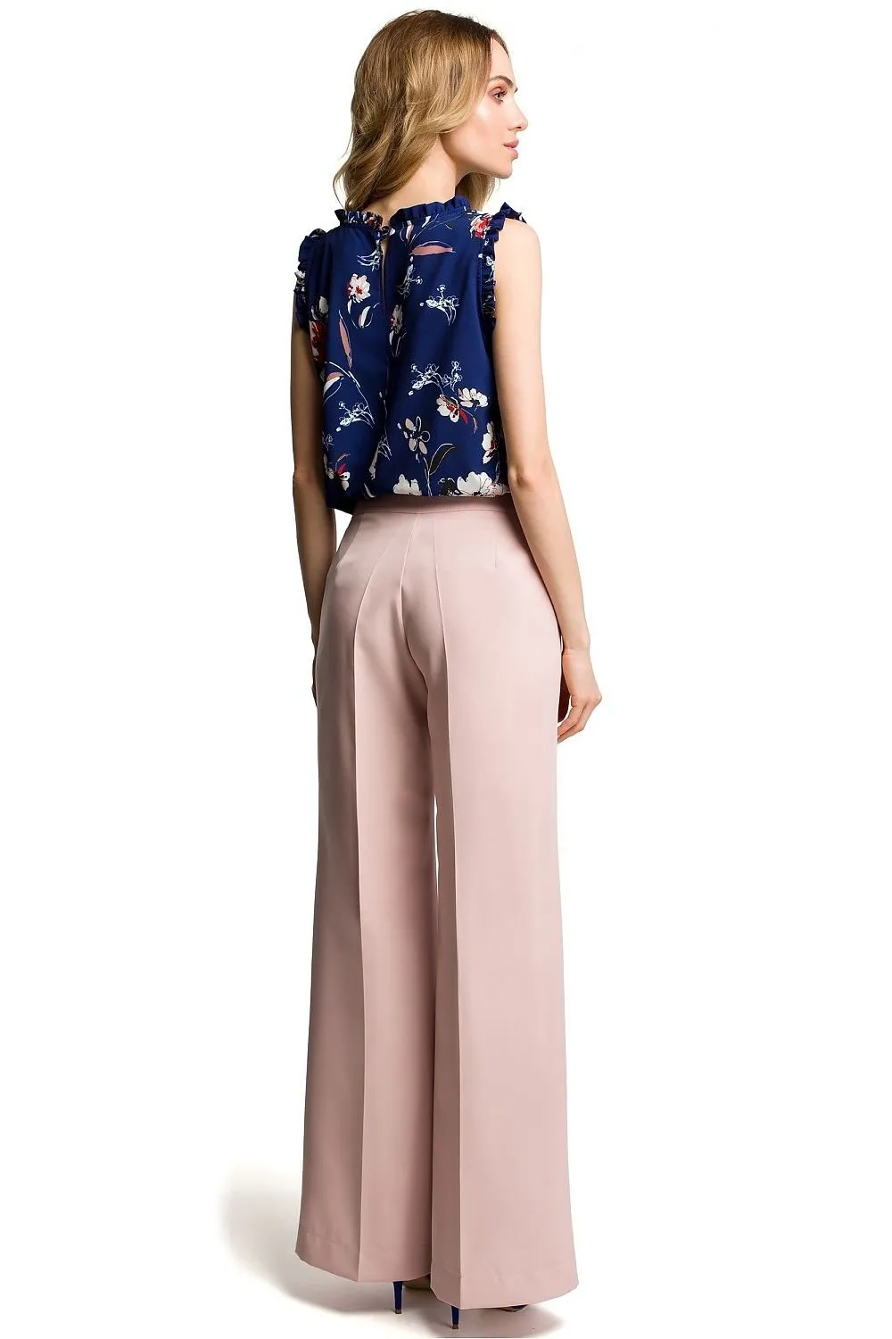 Chic Wide-Leg Trousers for Women with Convenient Side Pockets