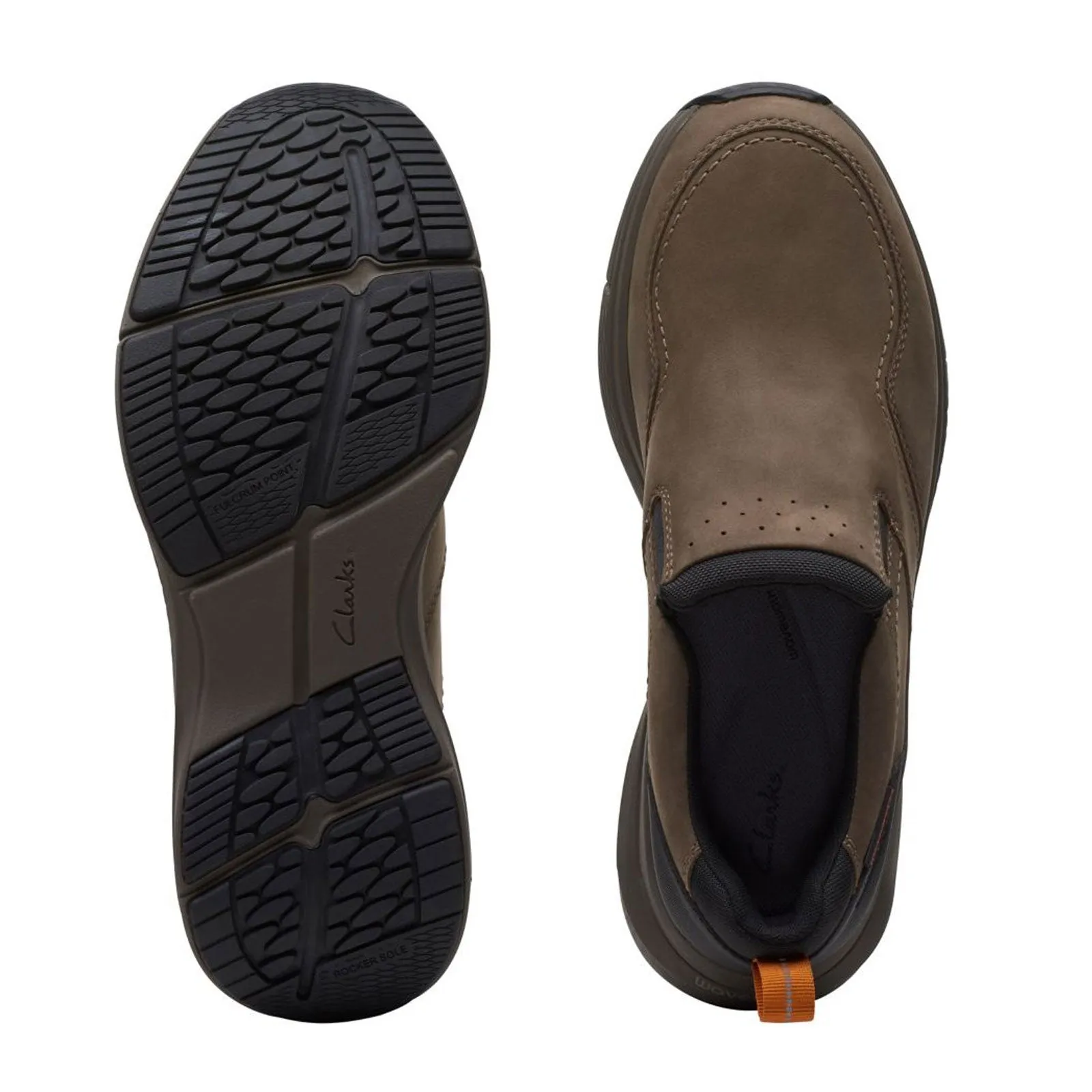 Clarks Wave 2.0 Edge Waterproof Slip On (Men) - Dark Taupe