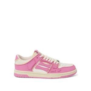 Collegiate Skeleton Sneaker in Fuchsia Pink/White