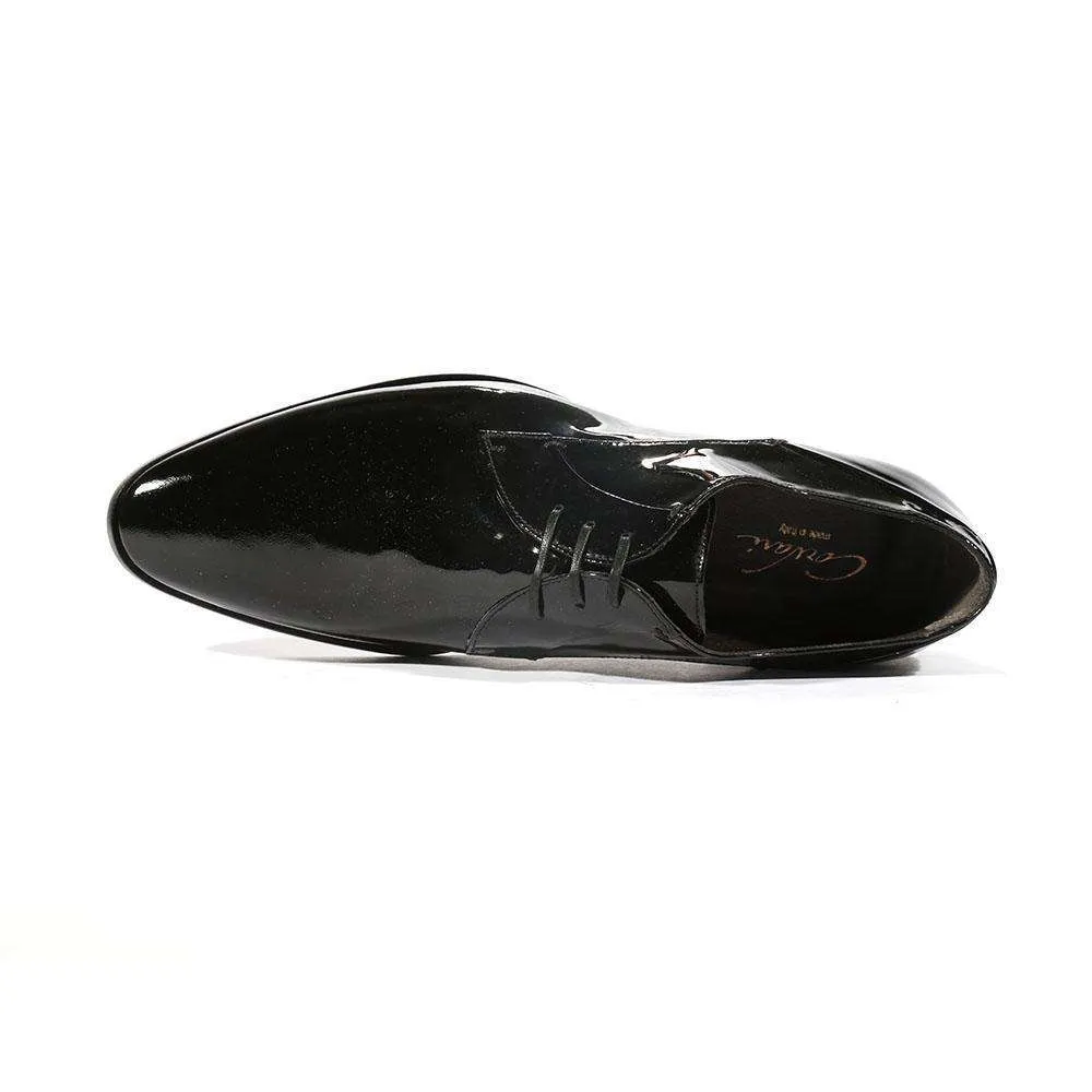 Corvari Designer Men's Dress / Formal Shoes Vernice Black Patent Leather Oxfords (COR1003)