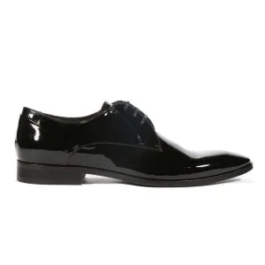 Corvari Designer Men's Dress / Formal Shoes Vernice Black Patent Leather Oxfords (COR1003)