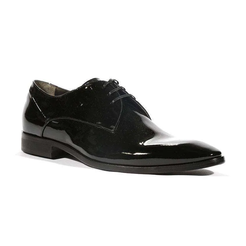 Corvari Designer Men's Dress / Formal Shoes Vernice Black Patent Leather Oxfords (COR1003)