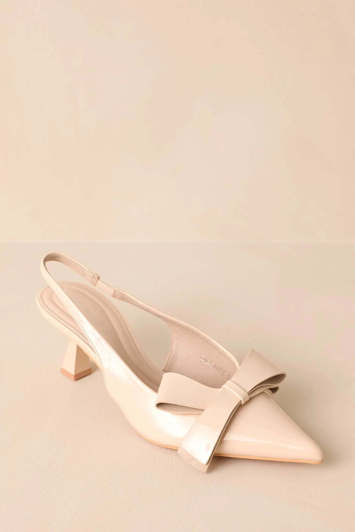 Dreamy Gleam Ivory Slingback Kitten Heels