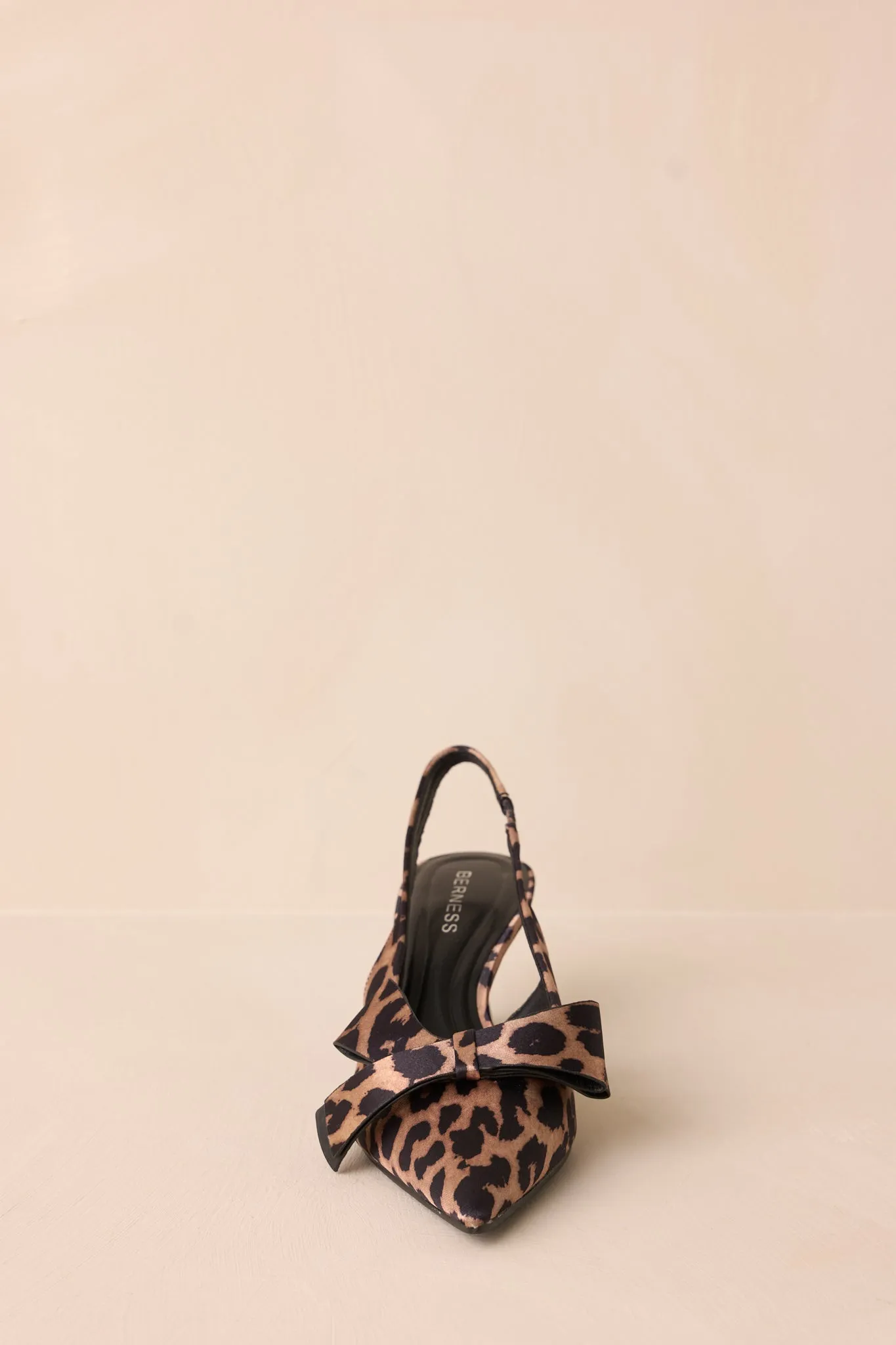 Dreamy Gleam Leopard Print Slingback Kitten Heels