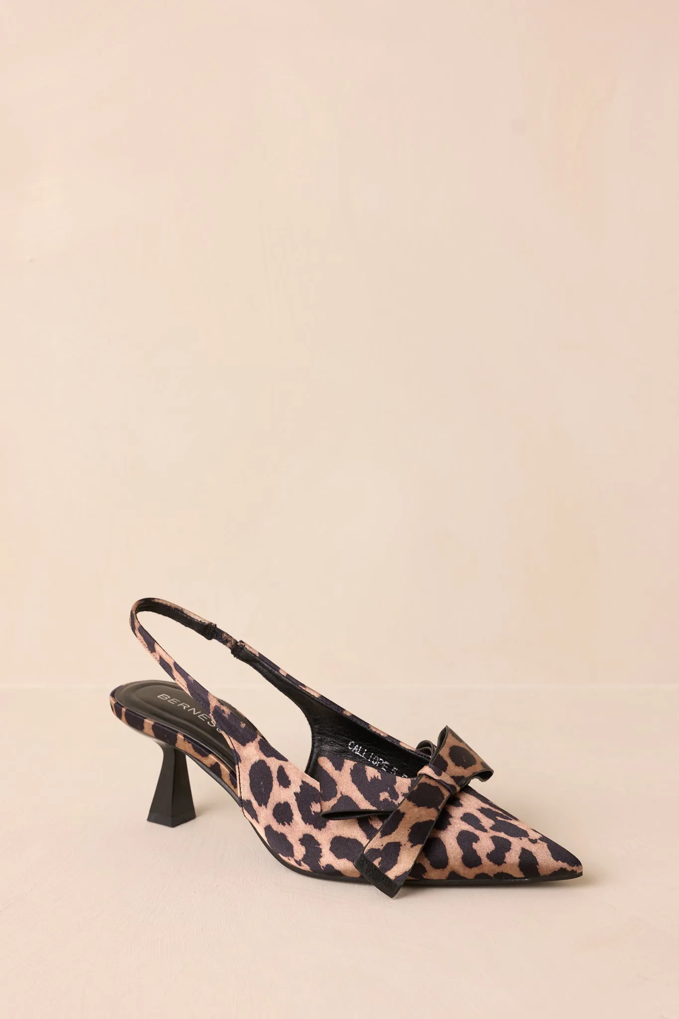 Dreamy Gleam Leopard Print Slingback Kitten Heels