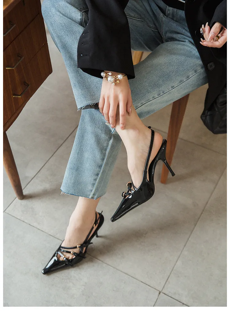 Emily Patent Leather Strappy Heels