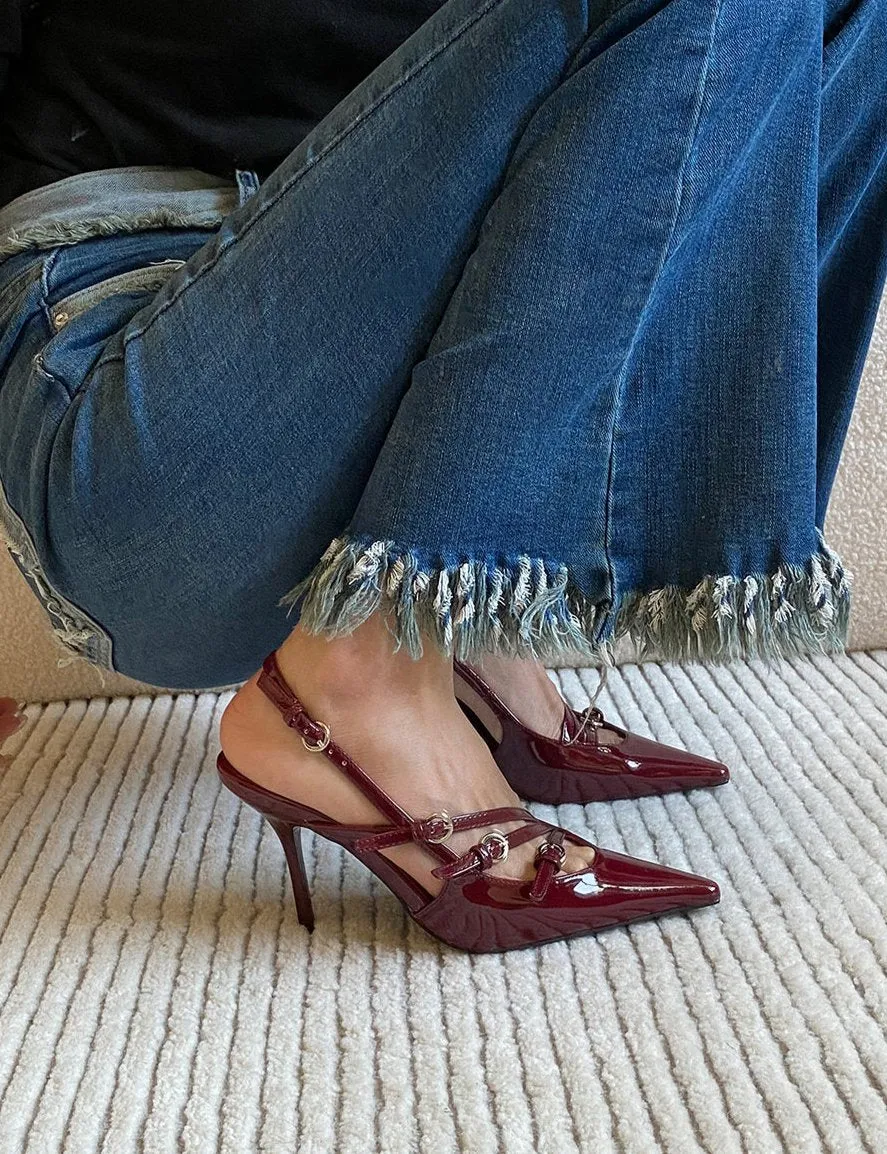 Emily Patent Leather Strappy Heels