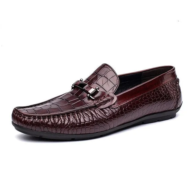 Fashion Men Leather Slip-Ons