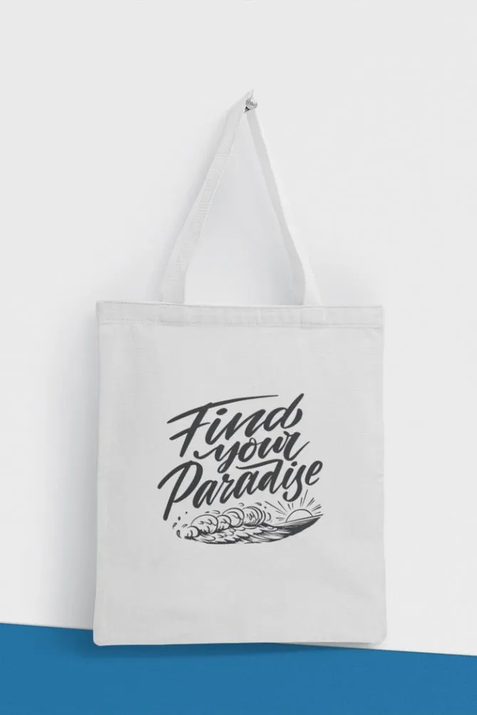 Find Your Paradise Zipper Tote Bag