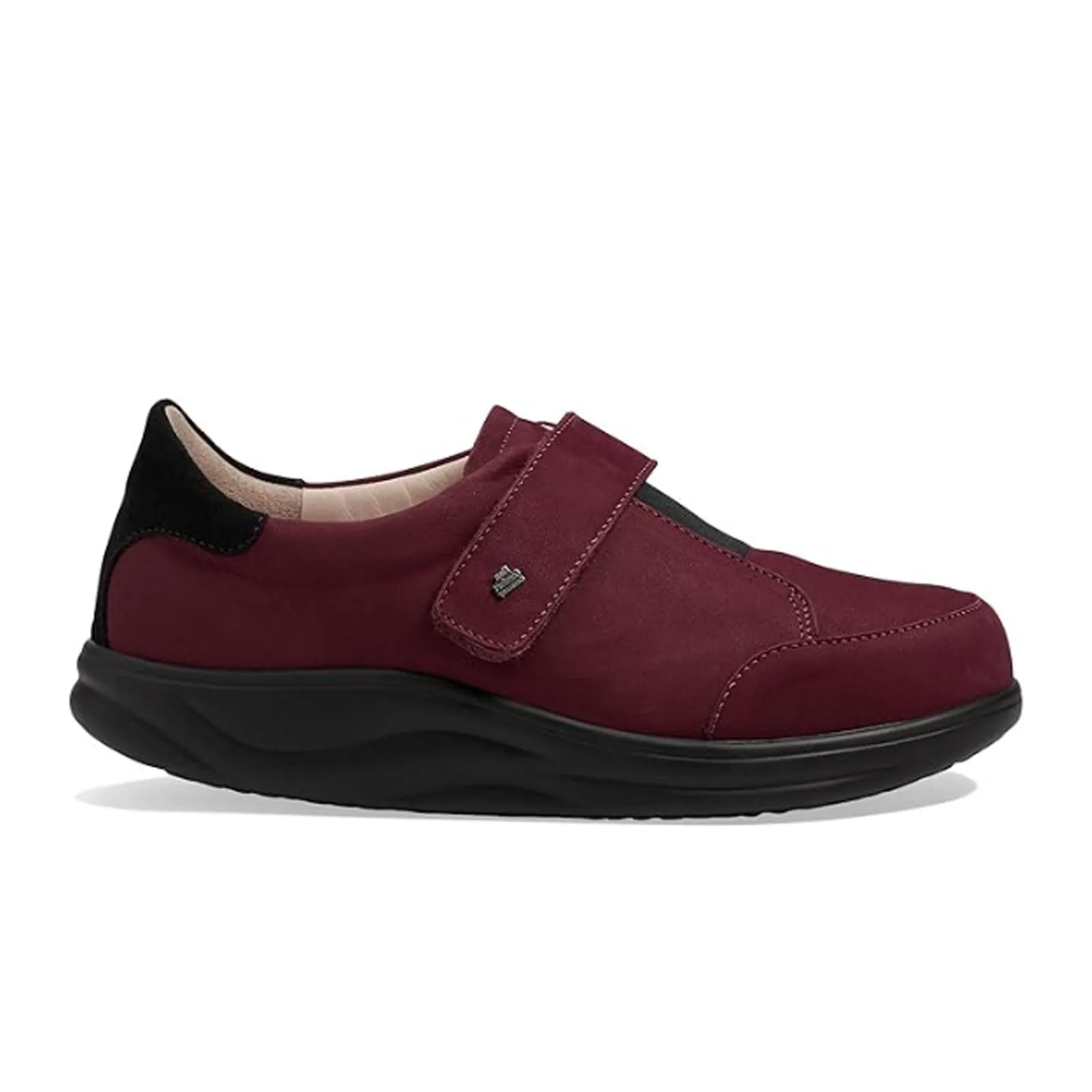 Finn Comfort Suzuka Slip On (Women) - Red Wine/Black Patent Suede