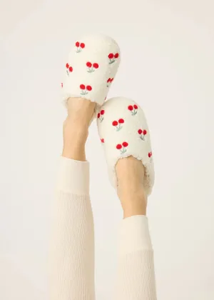 Fun Slides Slipper - Ivory Cherries