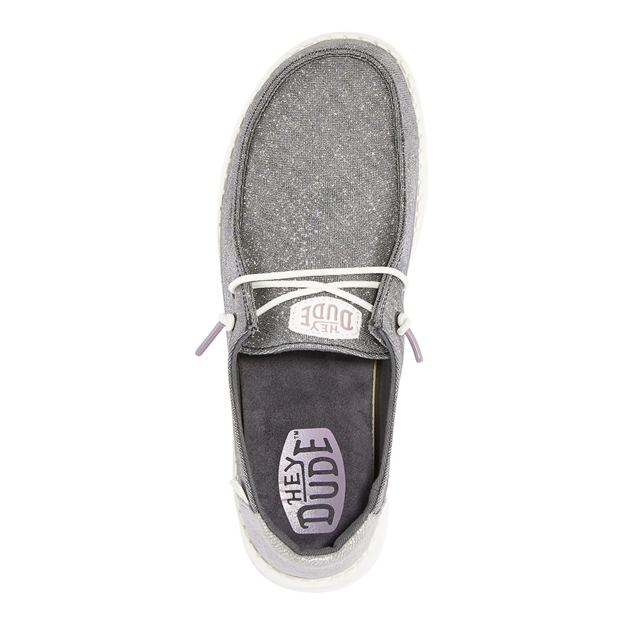 Hey Dude Women's Wendy Metallic Sparkle Charcoal