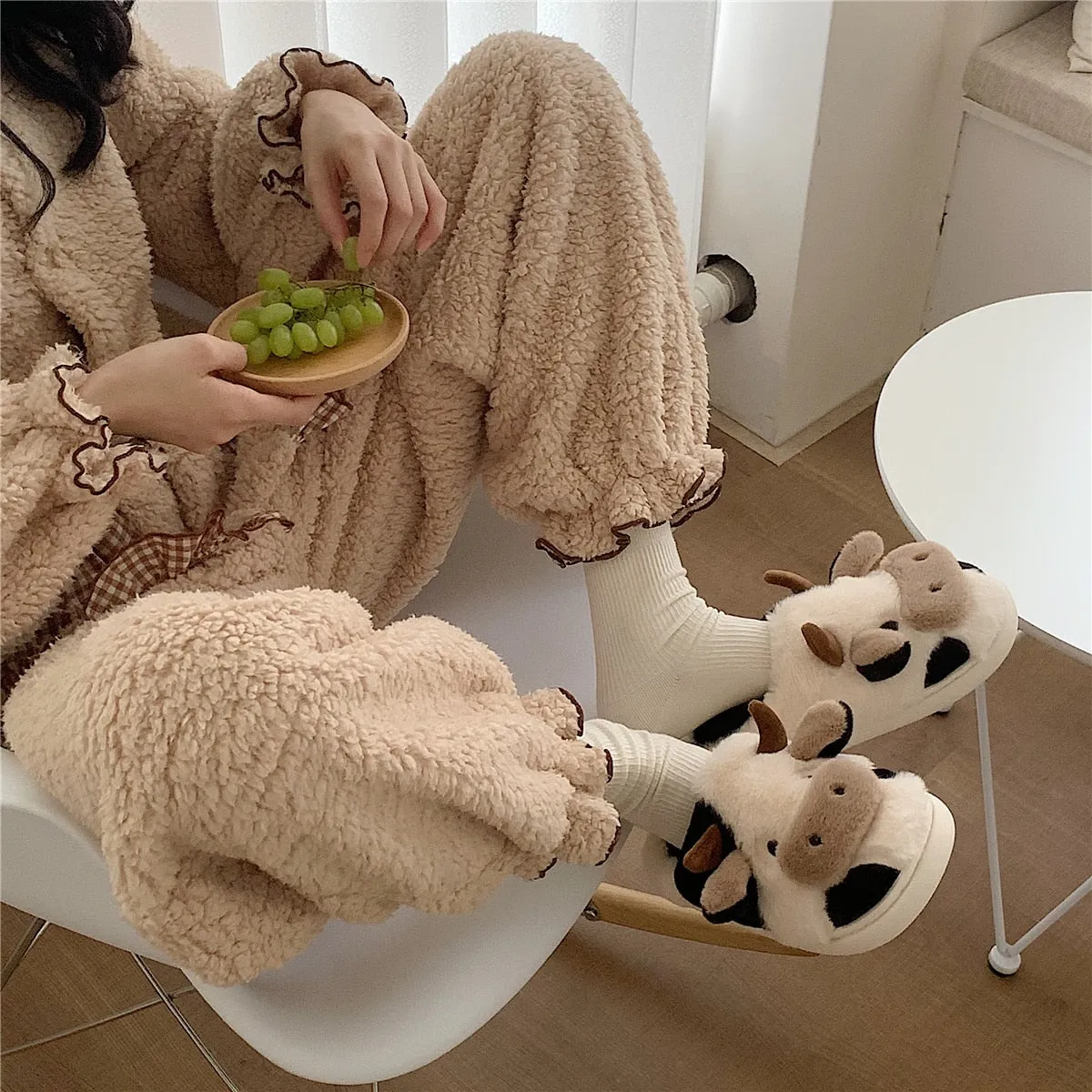 Ivyshape | Animal Plush Slippers