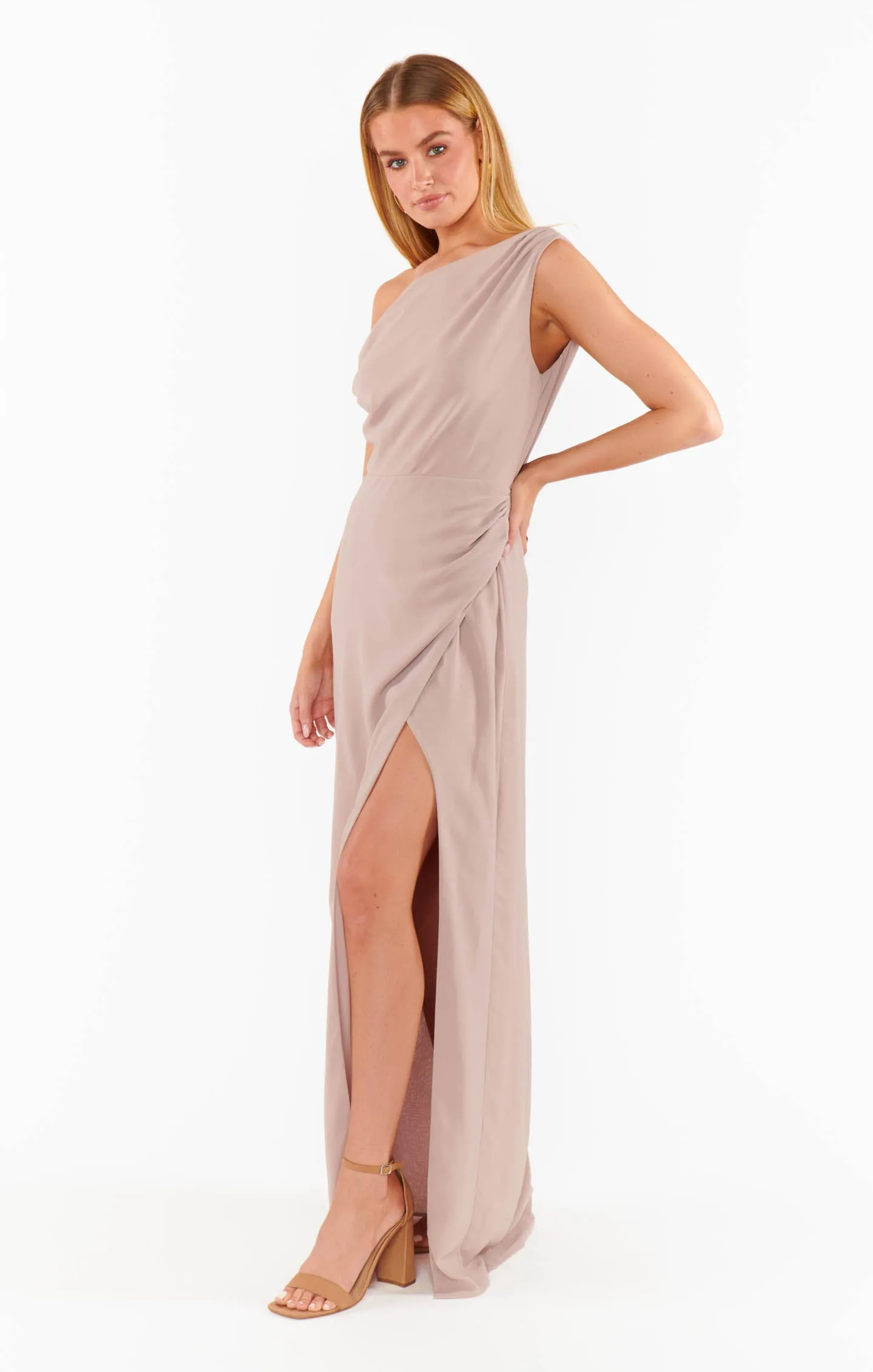 Jodie Dress ~ Soft Beige Chiffon