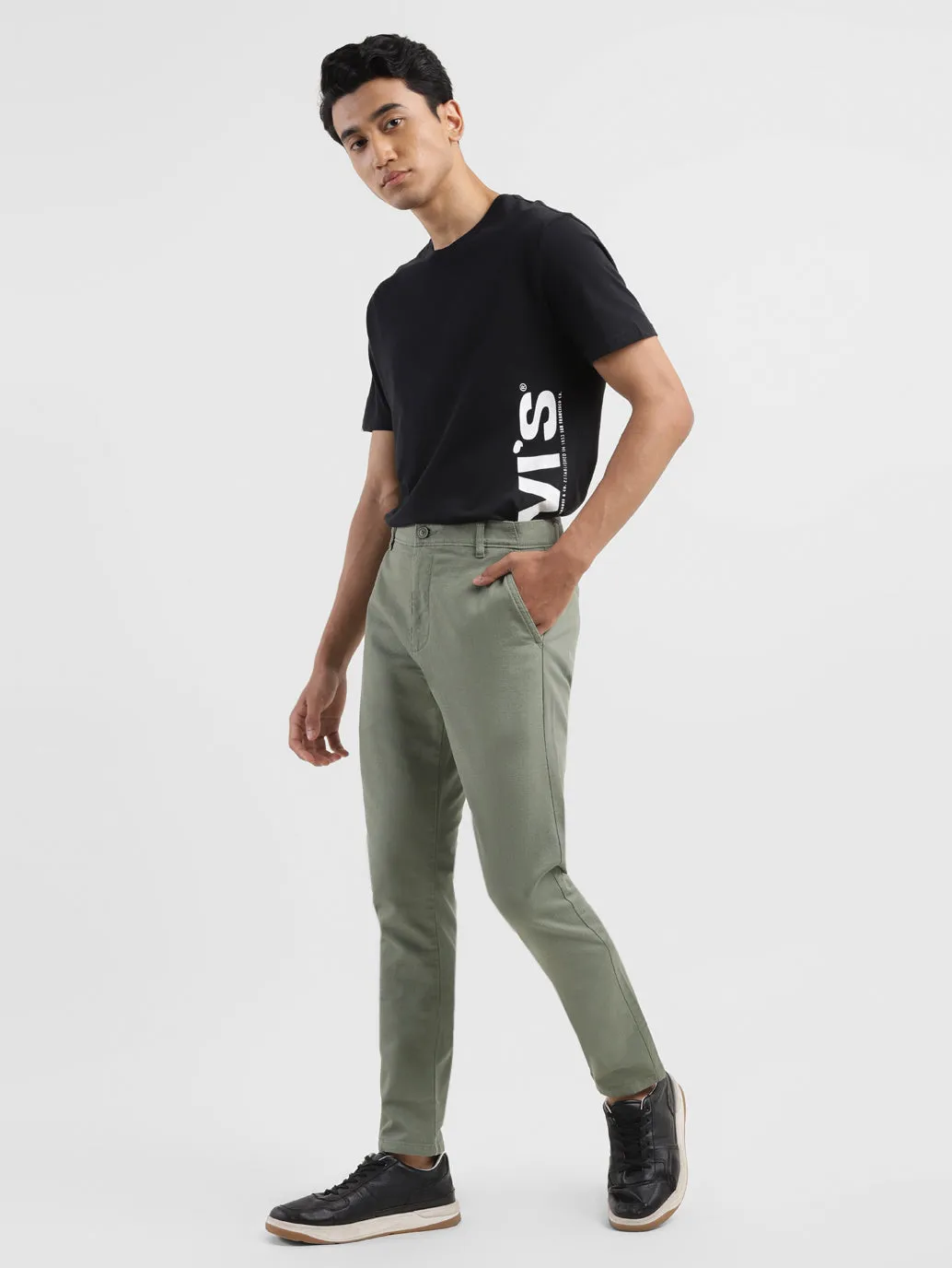 Men's 512 Green Slim Tapered Fit Trousers