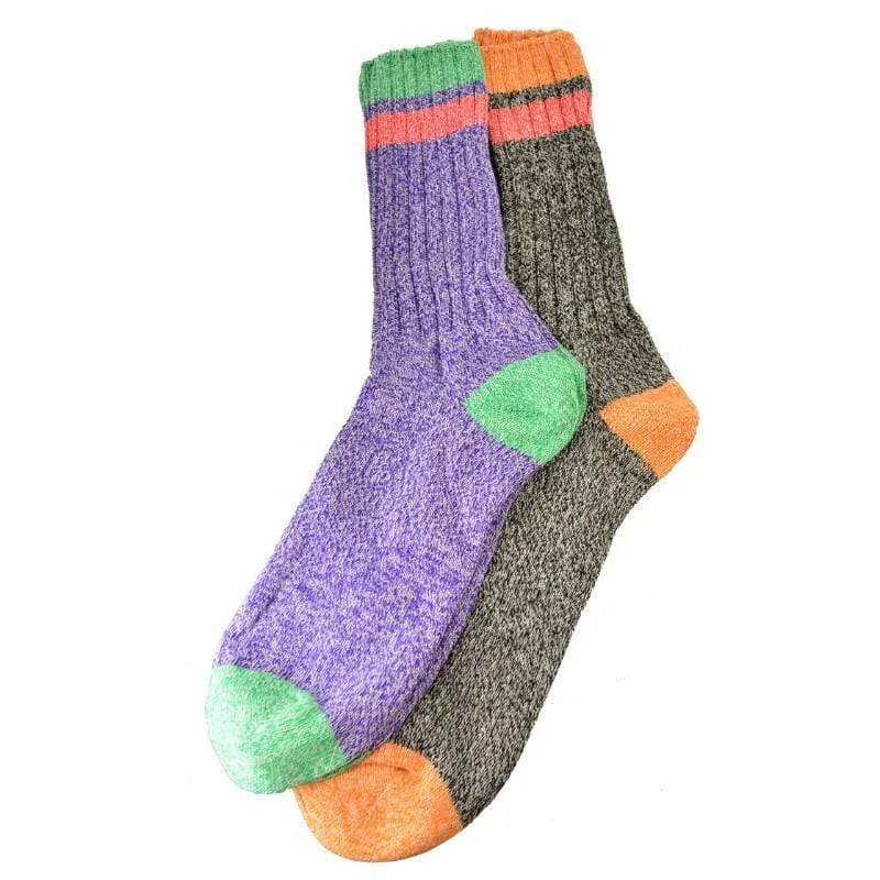 Men's Colorful Crew Socks for Hunting, Hiking, Outdoors