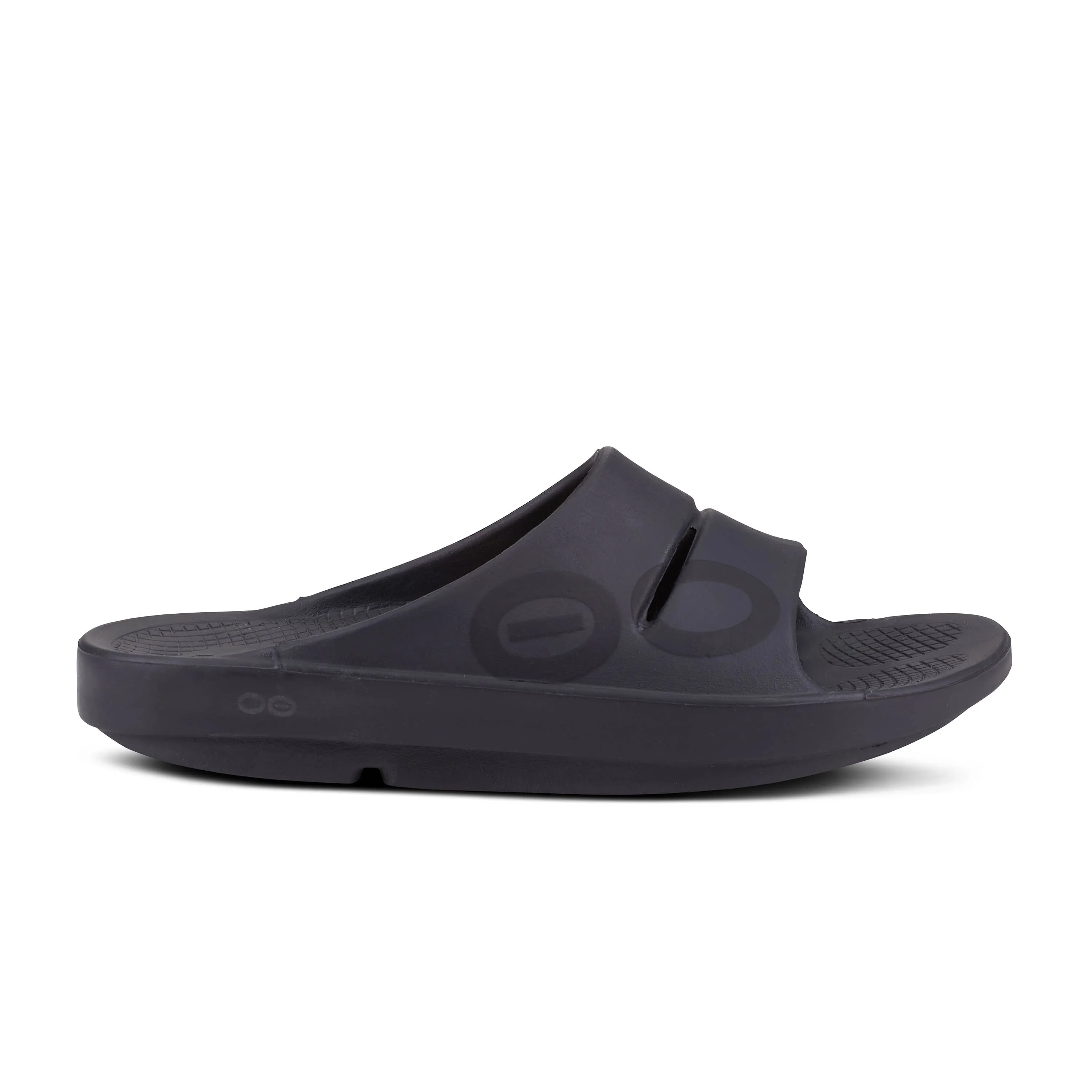 Men's Oofos OOahh Sport Slide Sandal Color: Black Matte