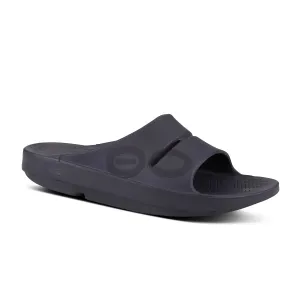 Men's Oofos OOahh Sport Slide Sandal Color: Black Matte