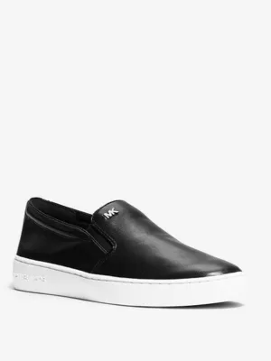 Michael Kors Leather Slip-Ons Black_MKS10332C