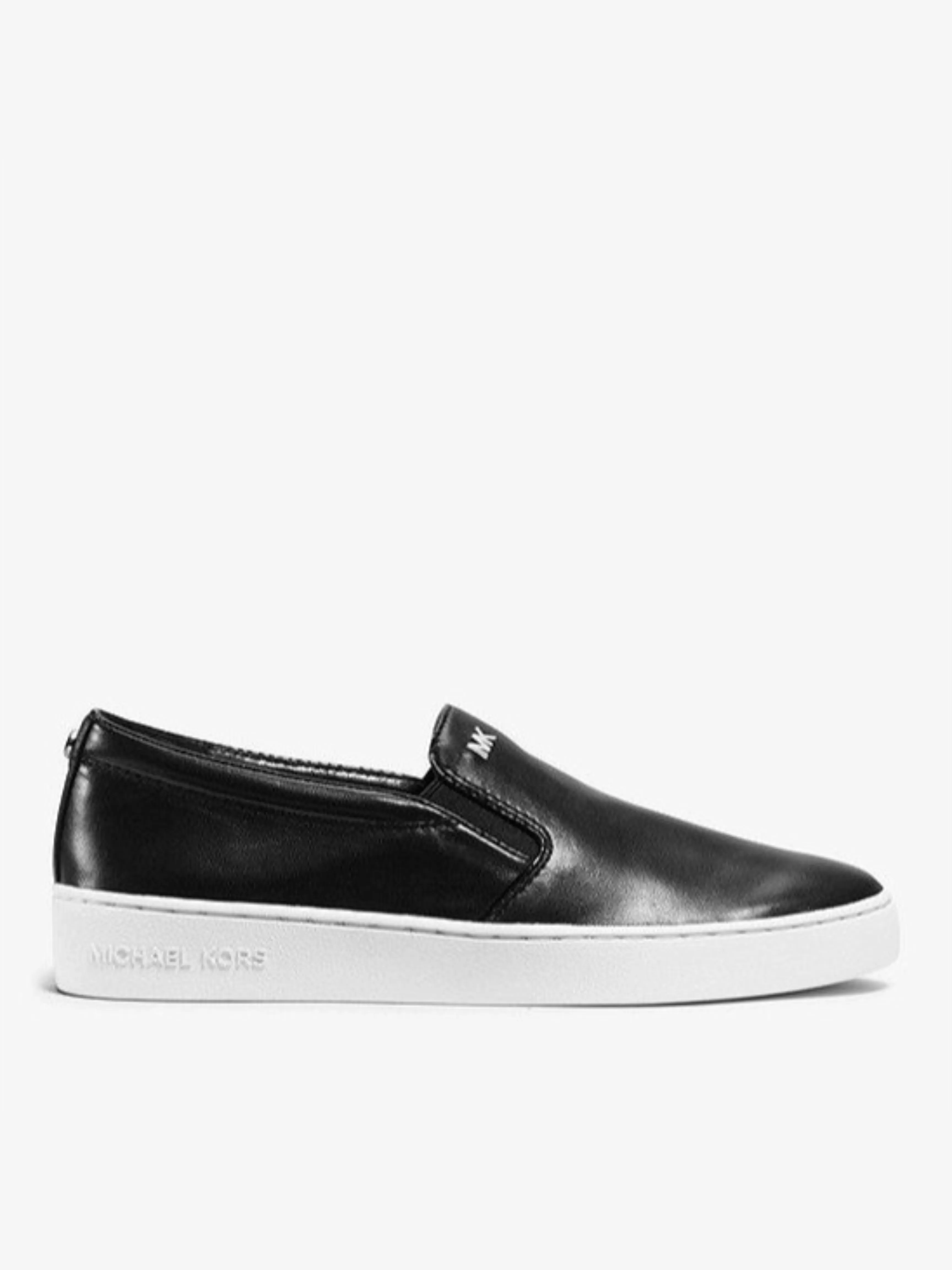 Michael Kors Leather Slip-Ons Black_MKS10332C