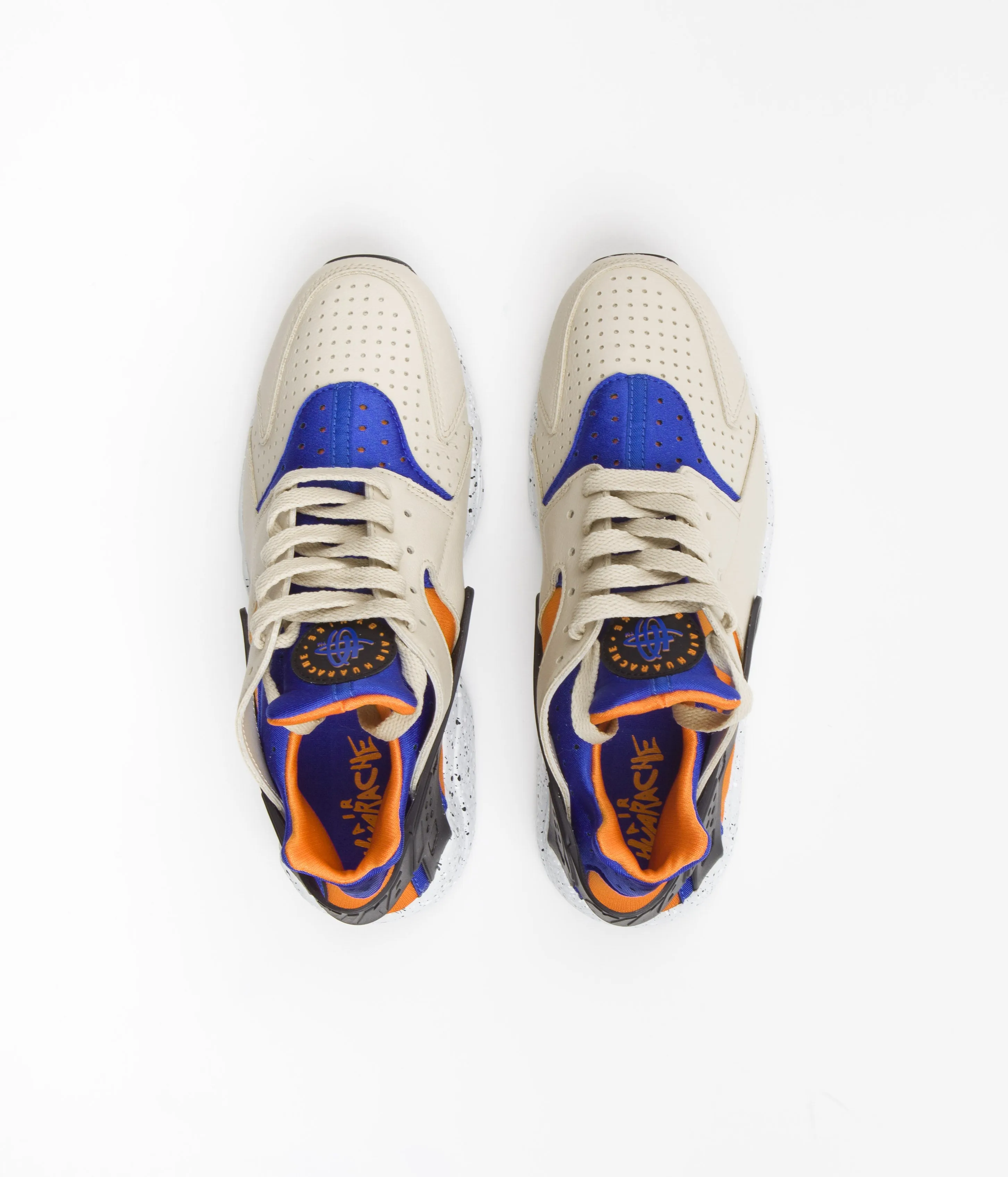 Nike Air Huarache Shoes - Rattan / Hyper Royal - Bright Mandarin - Black