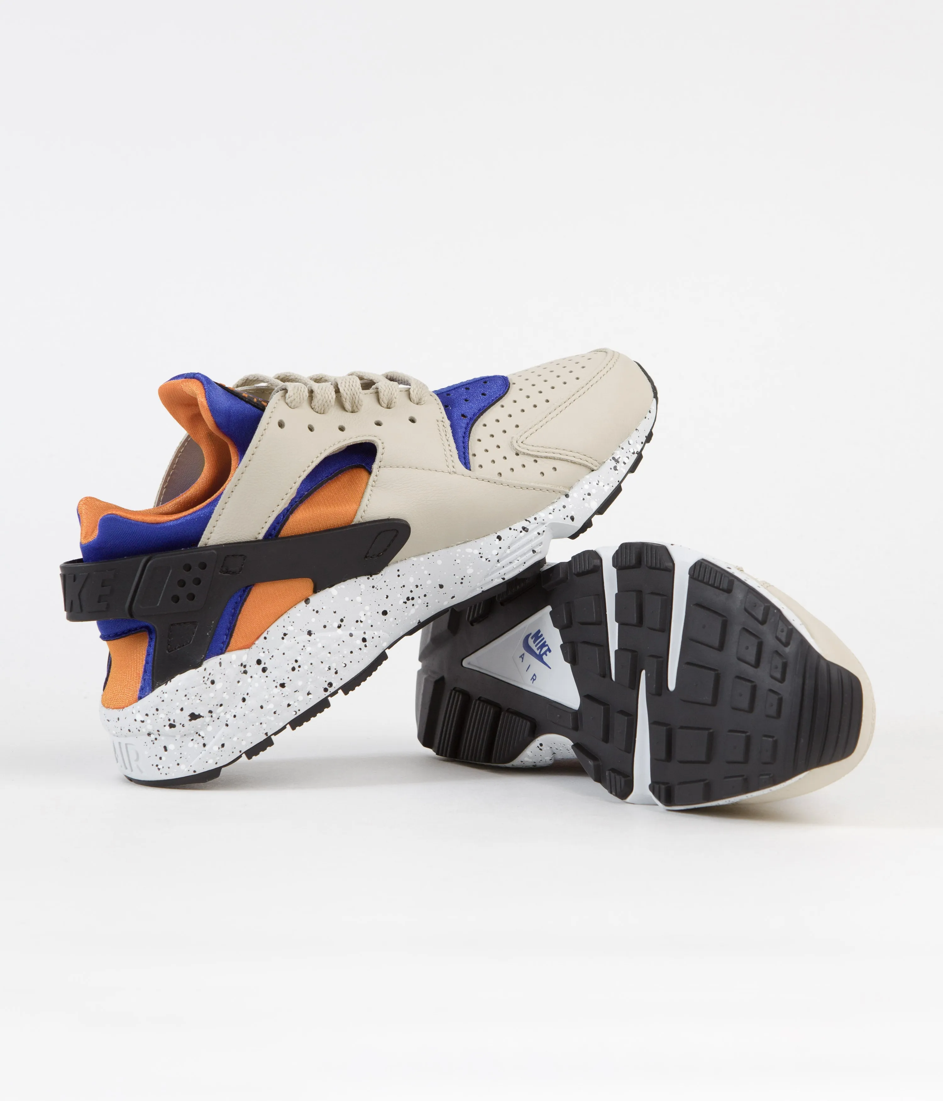 Nike Air Huarache Shoes - Rattan / Hyper Royal - Bright Mandarin - Black