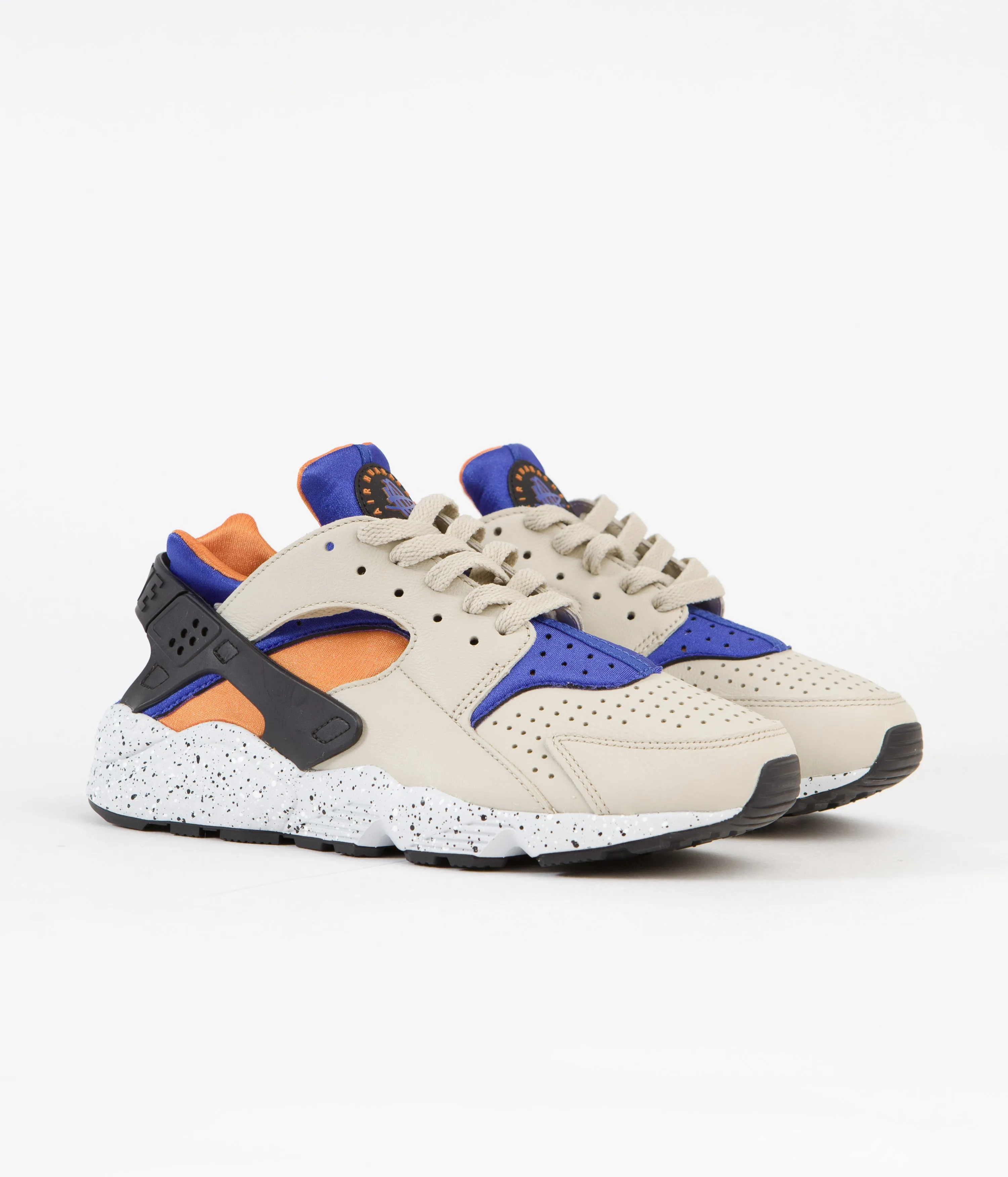 Nike Air Huarache Shoes - Rattan / Hyper Royal - Bright Mandarin - Black