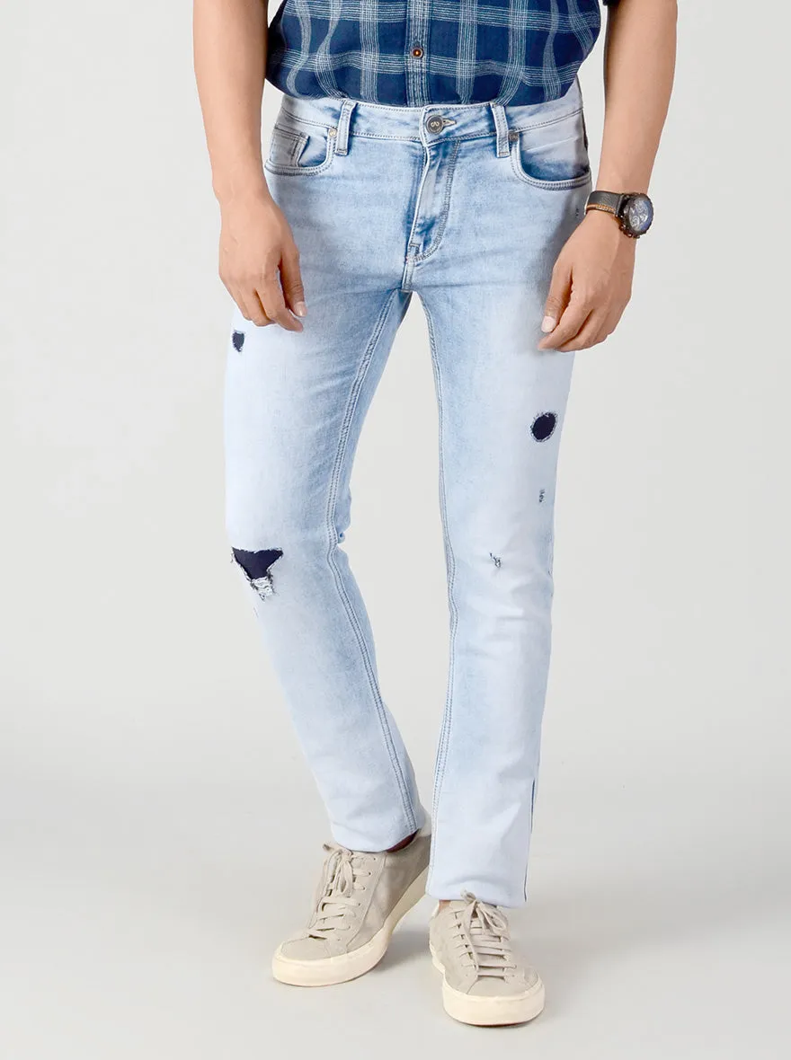 Parsian Blue Washed Slim Fit Jeans | JadeBlue