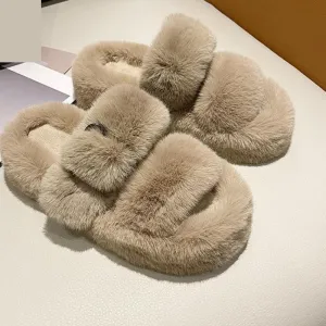 Plush Furry Slide Slippers