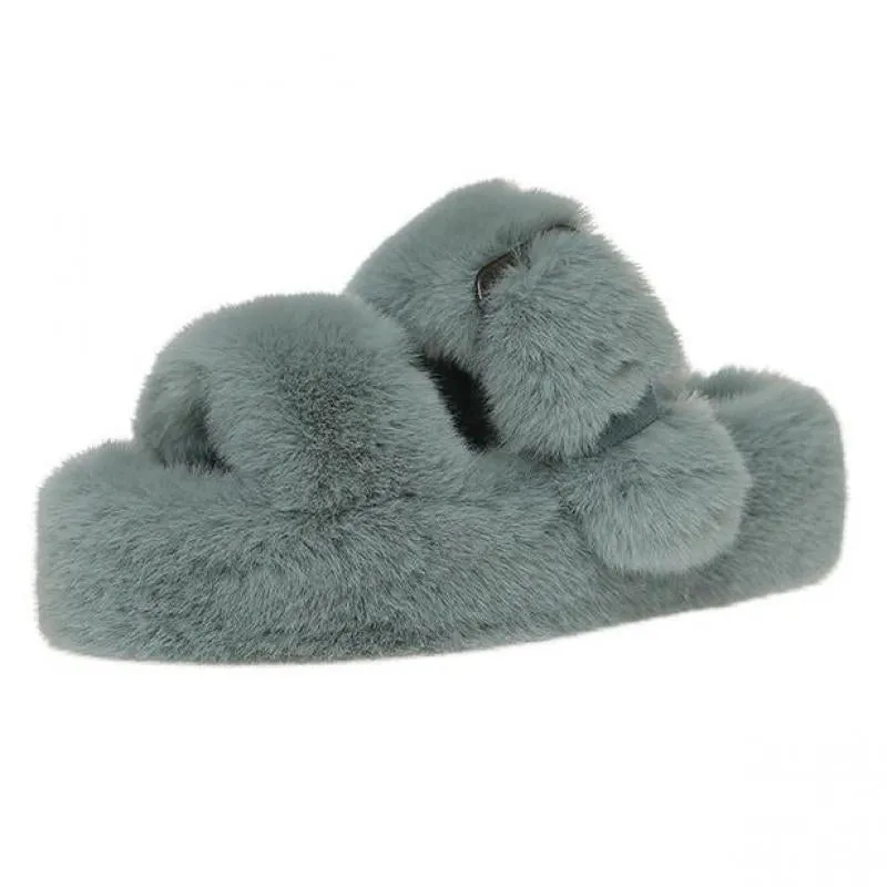 Plush Furry Slide Slippers