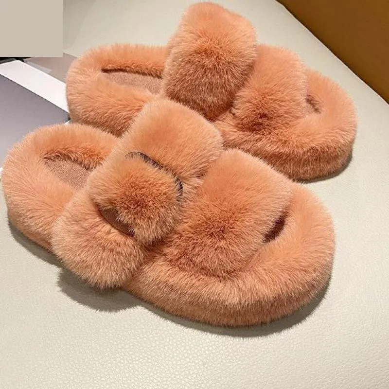 Plush Furry Slide Slippers