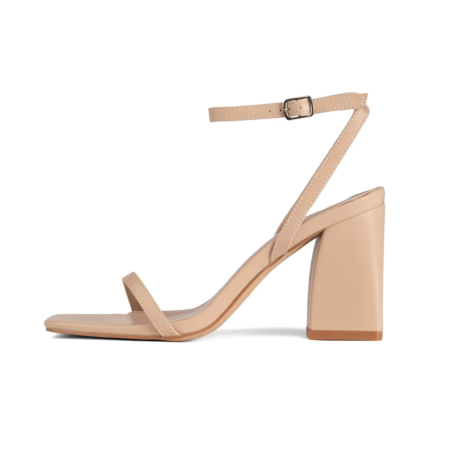 RAID Blaire Block Heels in Nude