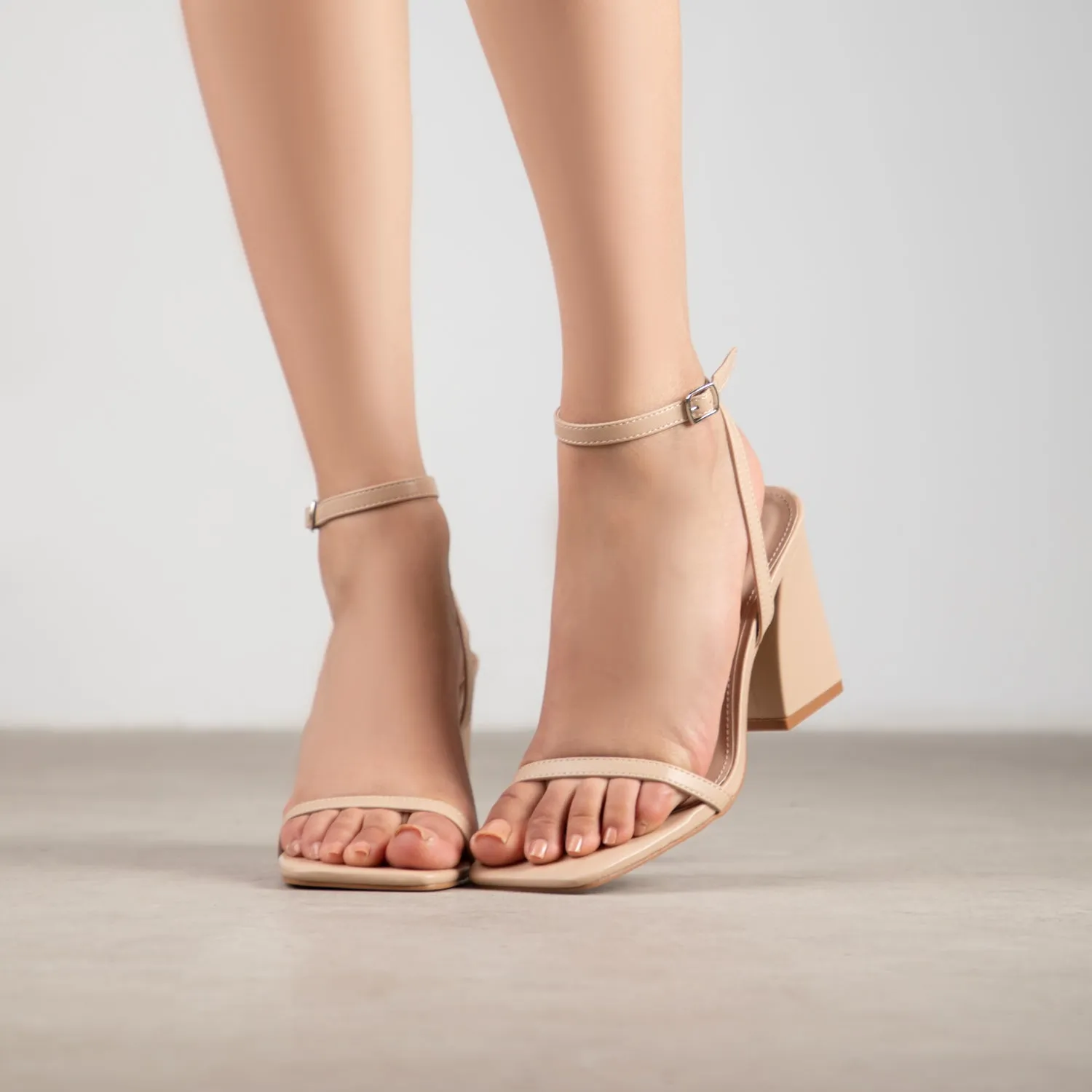 RAID Blaire Block Heels in Nude