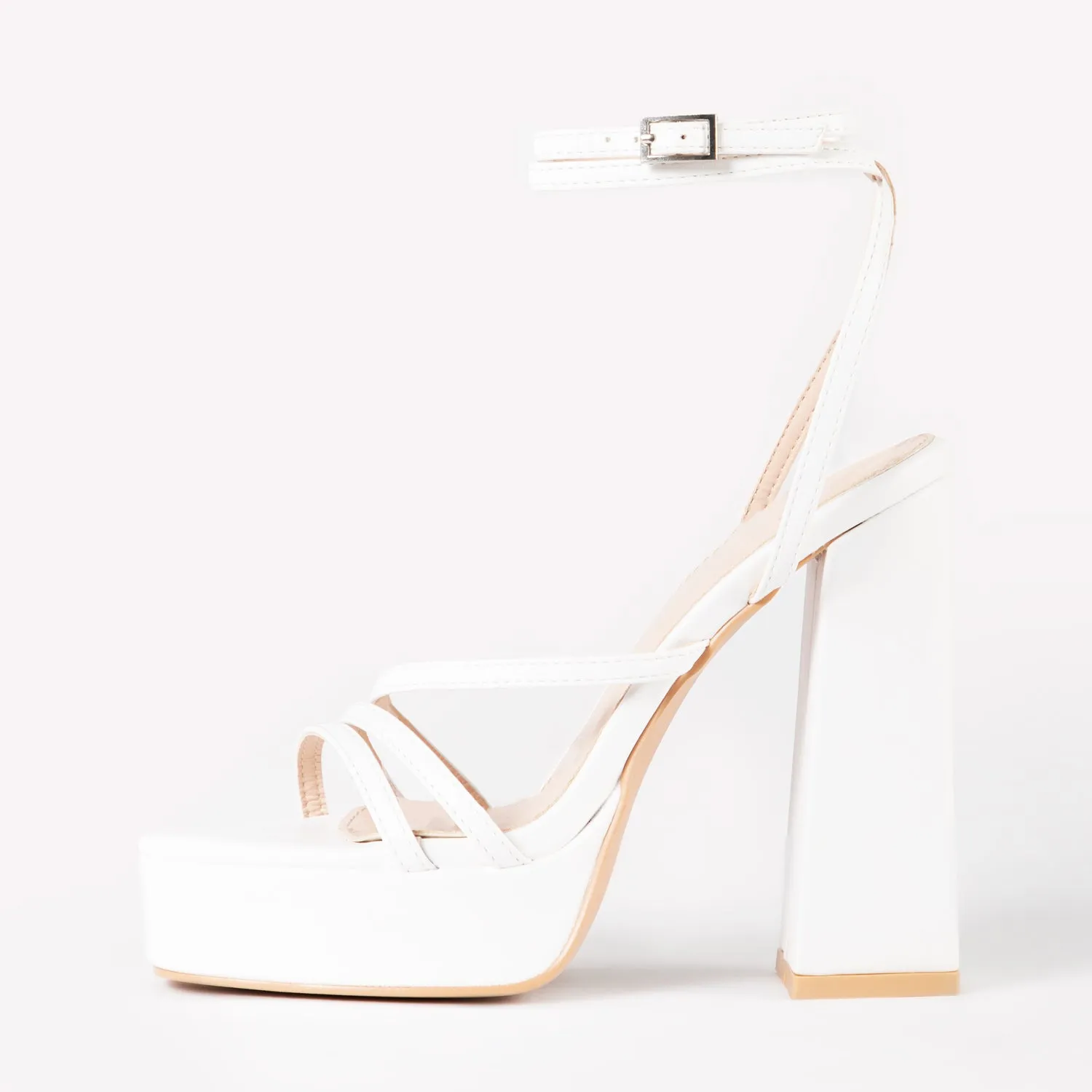 RAID Fia Platform Heel in White